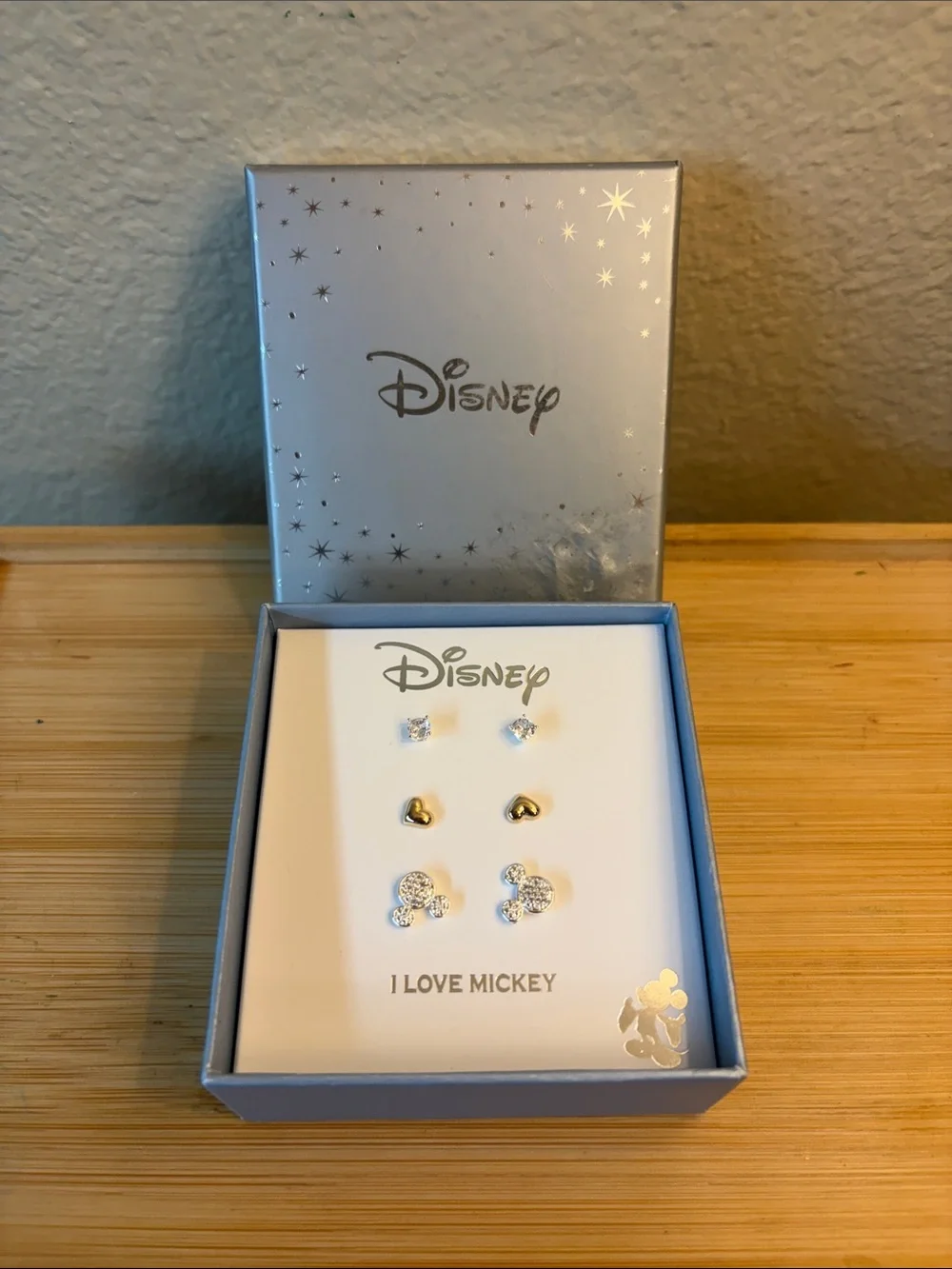 Disney Kids 3-Pair Mickey Stud Earring Set - Silver & Gold